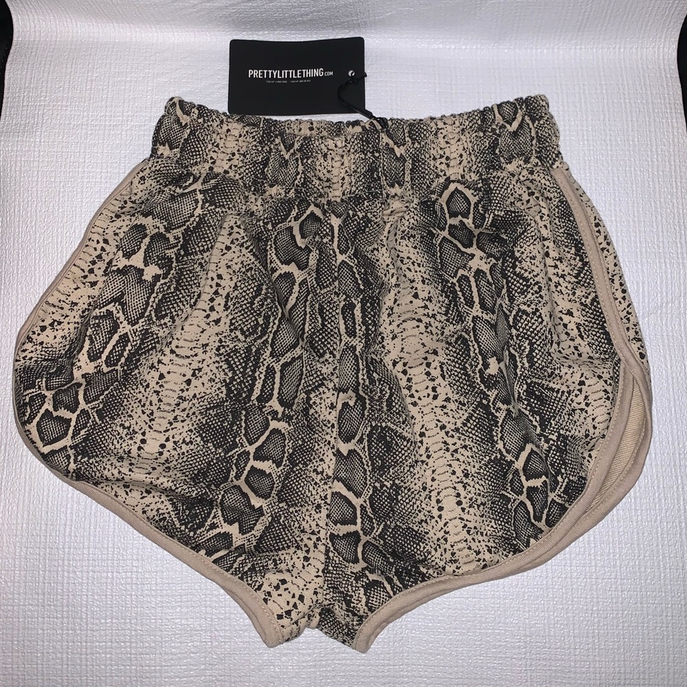 NWT Pretty Little Thing Snake Print Comfy Shorts